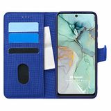 Microsonic General Mobile GM 22 Plus için Kılıf Fabric Book Wallet Lacivert [GM 22 Plus ile Uyumlu Kılıf - Lacivert]