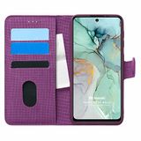 Microsonic General Mobile GM 22 Plus için Kılıf Fabric Book Wallet Mor [GM 22 Plus ile Uyumlu Kılıf - Mor]