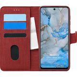 Microsonic General Mobile GM 22 Pro Fabric Book Wallet Kırmızı Cep Telefon Kılıfı
