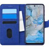 Microsonic General Mobile GM 22 Pro Fabric Book Wallet Lacivert Cep Telefon Kılıfı