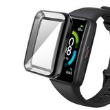 Microsonic Huawei Band 7 Kılıf 360 Full Round Soft Silicone Siyah Kordon
