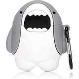 Microsonic Huawei Freebuds 5 Kılıf Cartoon Figürlü Silikon Crtn-Fgr-Kpkblk - Beyaz - Gri