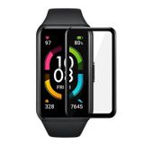 Microsonic Huawei Honor Band 6 Tam Kaplayan Temperli Cam Full Ekran Koruyucu Siyah [Honor Band 6 ile Uyumlu Ekran Koruyucu]