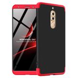 Microsonic Huawei Mate 10 Lite için Kılıf Double Dip 360 Protective Siyah Kırmızı [Mate 10 Lite ile Uyumlu Kılıf - Kırmızı]