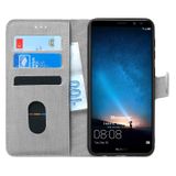 Microsonic Huawei Mate 10 Lite için Kılıf Fabric Book Wallet Gri [Mate 10 Lite ile Uyumlu Kılıf - Gri]
