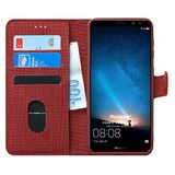 Microsonic Huawei Mate 10 Lite için Kılıf Fabric Book Wallet Kırmızı [Mate 10 Lite ile Uyumlu Kılıf - Kırmızı]