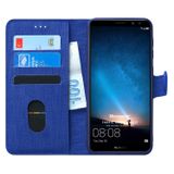 Microsonic Huawei Mate 10 Lite için Kılıf Fabric Book Wallet Lacivert [Mate 10 Lite ile Uyumlu Kılıf - Lacivert]
