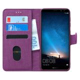 Microsonic Huawei Mate 10 Lite için Kılıf Fabric Book Wallet Mor [Mate 10 Lite ile Uyumlu Kılıf - Mor]
