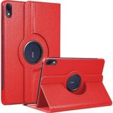 Microsonic Huawei Matepad Air 360 Rotating Stand Deri Kırmızı Tablet Kılıfı