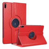 Microsonic Huawei MatePad Pro 10.8 360 Rotating Stand Deri Kırmızı Tablet Kılıfı