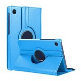 Microsonic Huawei MatePad T10S 360 Rotating Stand Deri Mavi Tablet Kılıfı