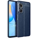 Microsonic Huawei Nova 9 SE Deri Dokulu Silikon Lacivert Kılıf