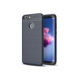 Microsonic Huawei P Smart Deri Dokulu Silikon Lacivert Kılıf