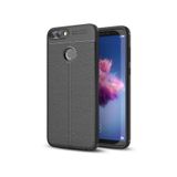 Microsonic Huawei P Smart Deri Dokulu Silikon Siyah Kılıf