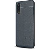 Microsonic Huawei P20 Deri Dokulu Silikon Lacivert Kılıf