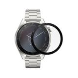 Microsonic Huawei Watch 3 Pro Tam Kaplayan Temperli Cam Full Ekran Koruyucu Siyah [Watch 3 Pro ile Uyumlu Ekran Koruyucu]