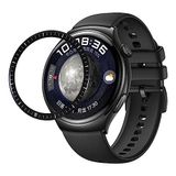 Microsonic Huawei Watch 4 Pro Tam Kaplayan Temperli Cam Full Ekran Koruyucu Siyah [Watch 4 Pro ile Uyumlu Ekran Koruyucu - Siyah]