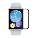 Microsonic Huawei Watch Fit 2 Tam Kaplayan Nano Cam Ekran Koruyucu Siyah [Watch Fit 2 ile Uyumlu Ekran Koruyucu - Siyah]