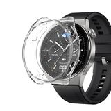 Microsonic Huawei Watch GT 3 Pro 46mm Titanyum için Kılıf 360 Full Round Soft Silicone Şeffaf [Watch GT3 Pro 46mm Titanyum ile Uyumlu Kılıf - Şeffaf]