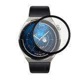 Microsonic Huawei Watch GT 3 Pro 46mm Titanyum Tam Kaplayan Temperli Cam Full Ekran Koruyucu Siyah [Watch GT3 Pro 46mm Titanyum ile Uyumlu Ekran Koruyucu]