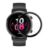 Microsonic Huawei Watch GT2 42mm Tam Kaplayan Temperli Cam Full Ekran Koruyucu Siyah [Watch GT2 42mm ile Uyumlu Ekran Koruyucu]