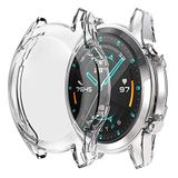 Microsonic Huawei Watch GT2 46mm için Kılıf 360 Full Round Soft Silicone Şeffaf [Watch GT2 46mm ile Uyumlu Kılıf - Şeffaf]