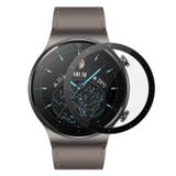 Microsonic Huawei Watch GT2 Pro Tam Kaplayan Temperli Cam Full Ekran Koruyucu Siyah [Watch GT2 Pro ile Uyumlu Ekran Koruyucu]