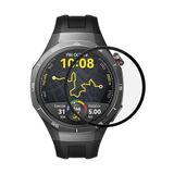 Microsonic Huawei Watch GT5 Pro 46mm Tam Kaplayan Temperli Cam Full Ekran Koruyucu Siyah [Watch GT5 Pro 46mm ile Uyumlu Ekran Koruyucu - Siyah]