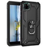 Microsonic Huawei Y5P Military Ring Holder Siyah Cep Telefonu Kılıfı