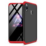 Microsonic Huawei Y7 Prime 2019 için Kılıf Double Dip 360 Protective Siyah Kırmızı [Y7 Prime 2019 ile Uyumlu Kılıf - Kırmızı]