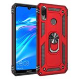 Microsonic Huawei Y7 Prime 2019 Military Ring Holder Kırmızı Kılıf