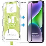 Microsonic iPhone Uyumlu 14 Magic Uygulama Aparatlı Tam Kapatan Siyah Ekran Koruyucu