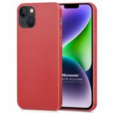 Microsonic Matte Silicone Apple iPhone 14 Plus Kırmızı Cep Telefon Kılıfı
