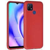 Microsonic Matte Silicone Oppo A15 için Kılıf Kırmızı [A15 ile Uyumlu Kılıf - Kırmızı]