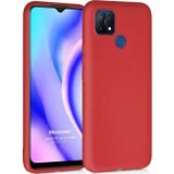 Microsonic Matte Silicone Oppo A15 Kırmızı Cep Telefonu Kılıfı