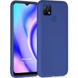Microsonic Matte Silicone Oppo A15 Lacivert Cep Telefonu Kılıfı
