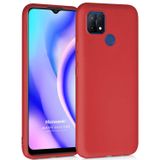 Microsonic Matte Silicone Oppo A15s Kılıf Kırmızı