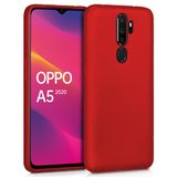 Microsonic Matte Silicone Oppo A5 2020 Kırmızı Cep Telefonu Kılıfı