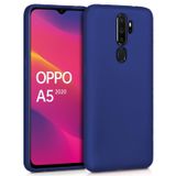 Microsonic Matte Silicone Oppo A5 2020 Lacivert Cep Telefonu Kılıfı