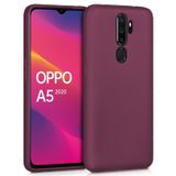 Microsonic Matte Silicone Oppo A5 2020 Mor Cep Telefonu Kılıfı