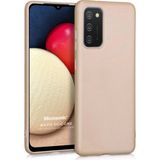 Microsonic Matte Silicone Samsung Galaxy A02S Kılıf Gold