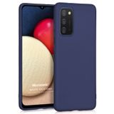 Microsonic Matte Silicone Samsung Galaxy A02S Kılıf Lacivert