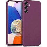 Microsonic Matte Silicone Samsung Galaxy A14 Mor Cep Telefonu Kılıfı