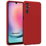 Microsonic Matte Silicone Samsung Galaxy A25 Kılıf Kırmızı