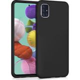Microsonic Matte Silicone Samsung Galaxy A71 Siyah Kılıf