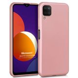 Microsonic Matte Silicone Samsung Galaxy M12 için Kılıf Rose Gold [Galaxy M12 ile Uyumlu Kılıf - Rose Gold]