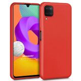 Microsonic Matte Silicone Samsung Galaxy M22 için Kılıf Kırmızı [Galaxy M22 ile Uyumlu Kılıf - Kırmızı]