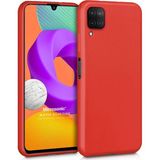 Microsonic Matte Silicone Samsung Galaxy M22 Kırmızı Cep Telefonu Kılıfı
