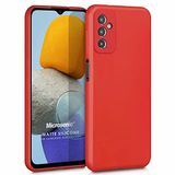 Microsonic Matte Silicone Samsung Galaxy M23 için Kılıf, Kırmızı [Galaxy M23 ile Uyumlu Kılıf - Kırmızı]