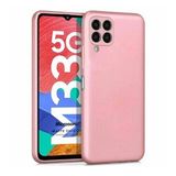 Microsonic Matte Silicone Samsung Galaxy M33 Rose Gold Cep Telefonu Kılıfı